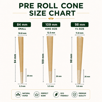 King Size Pre-Rolled Cones (109mm) White